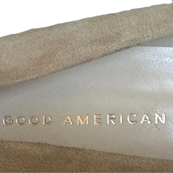 Good American Suede Point Toe Pumps Size 6 Tan Neutral Classic Leather Heels - Picture 7 of 9